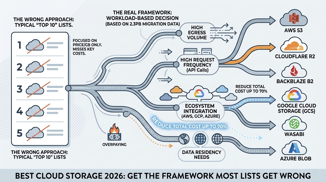 Best Cloud Storage 2026: The Decision Framework Most 'Top 10' Lists Get Wrong