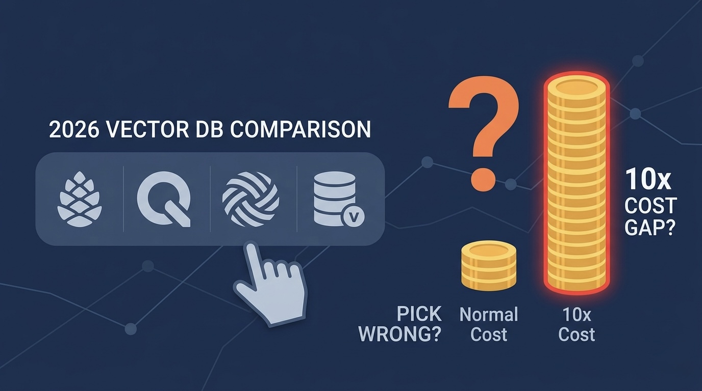 Pinecone vs Qdrant vs Weaviate vs pgvector 2026: Pick Wrong, Pay 10x (Real Workload Decision Framework)